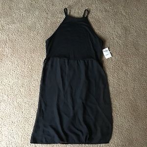 Black Halter Top With Black Sheer Bottom